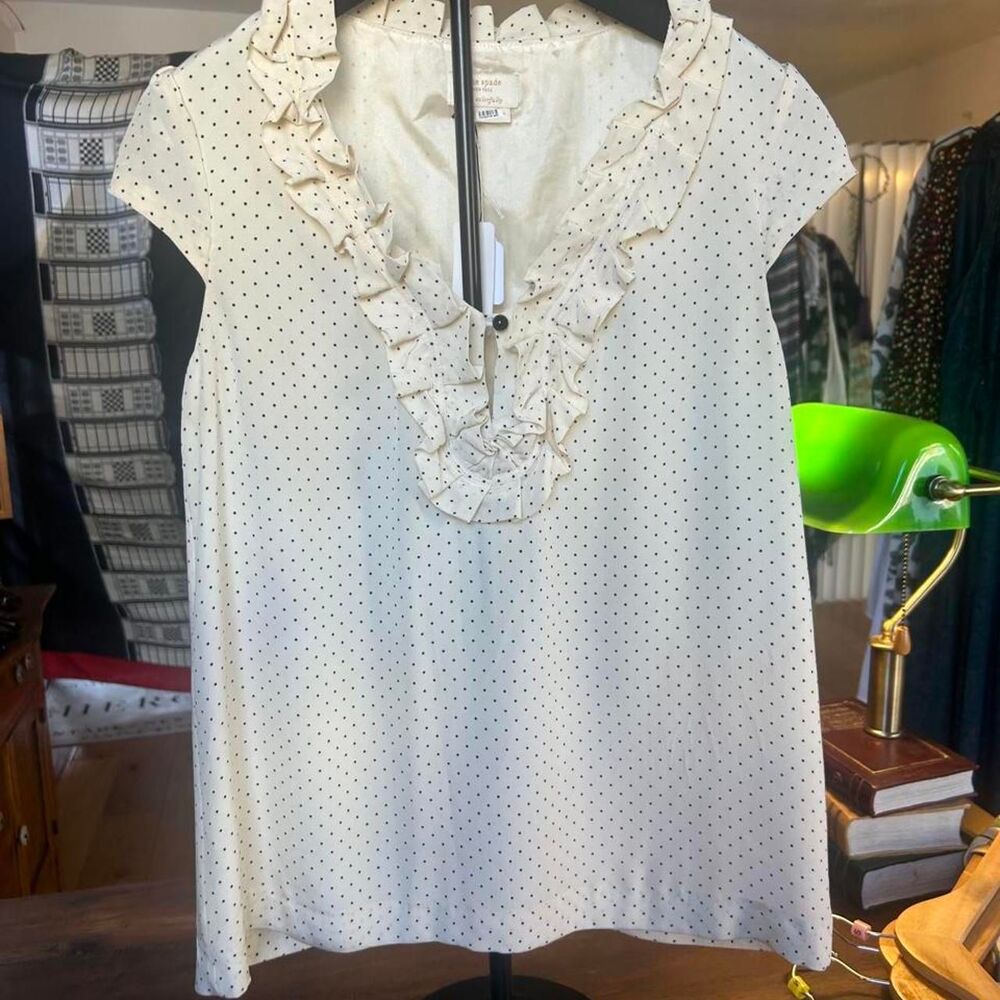 Kate-spade-new-york Women's Cream and White Blouse